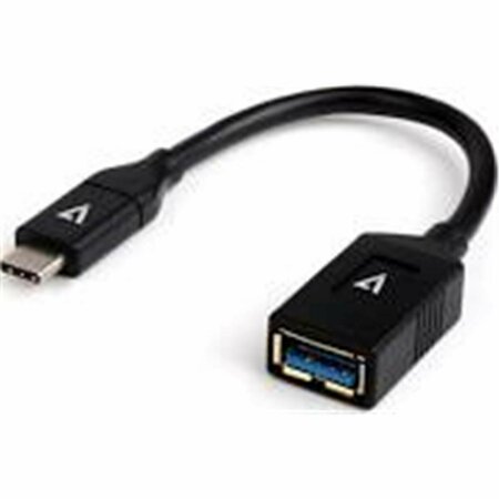 V7 0.3 ft. Male-Female USB C to USB 3.1 Adapter, Black V7U3C-BLK-1N